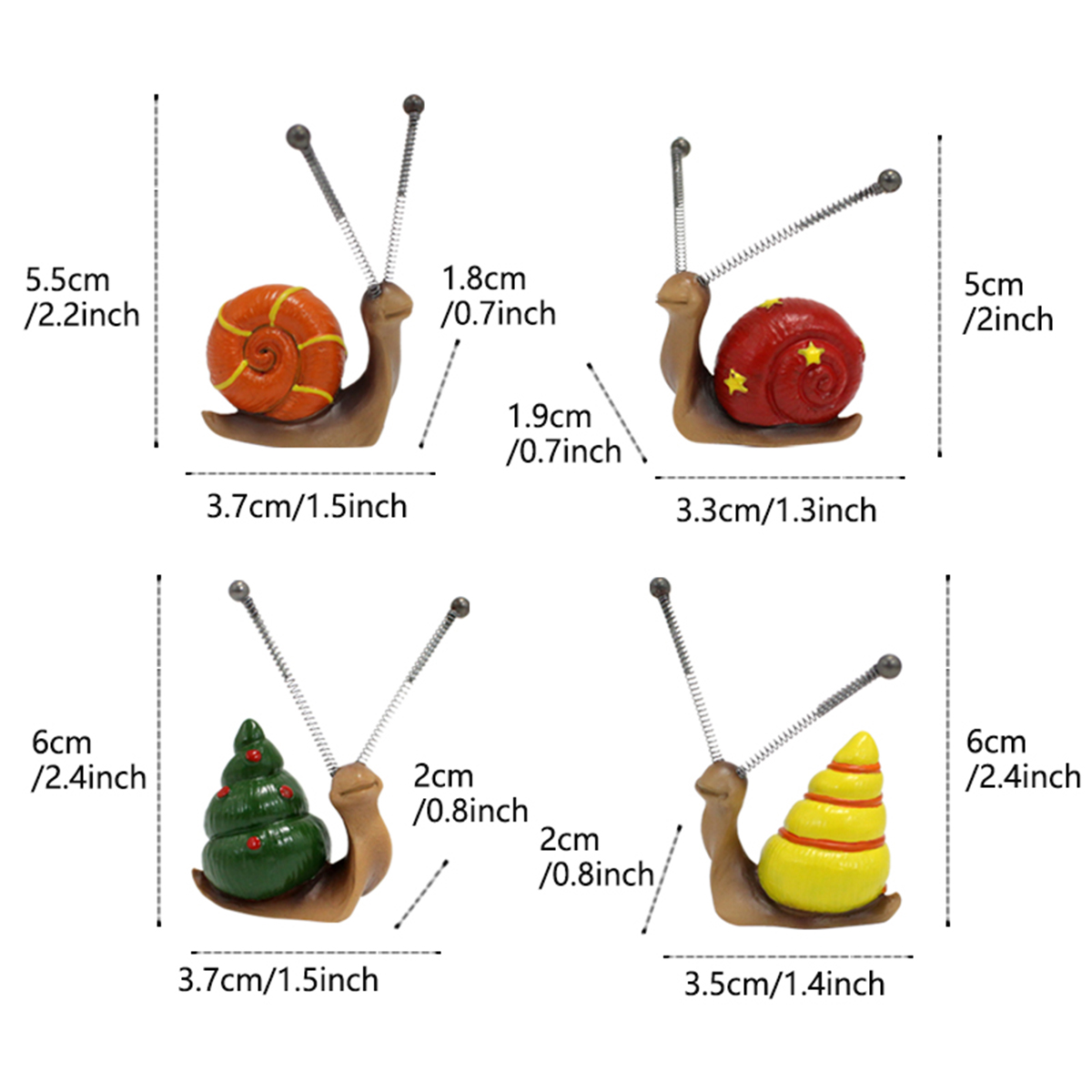 4pcs, Mini Snail Sculpture Bon - đánh giá và giá Bonsai Garden Art