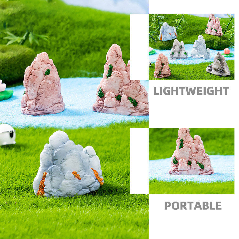 6Pcs Resin Mini Bonsai Mountai - đánh giá và giá Bonsai Garden Landscape Design