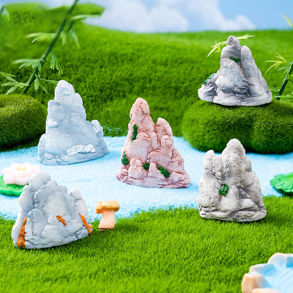 6Pcs Resin Mini Bonsai Mountai - đánh giá và giá Bonsai Garden Landscape Design
