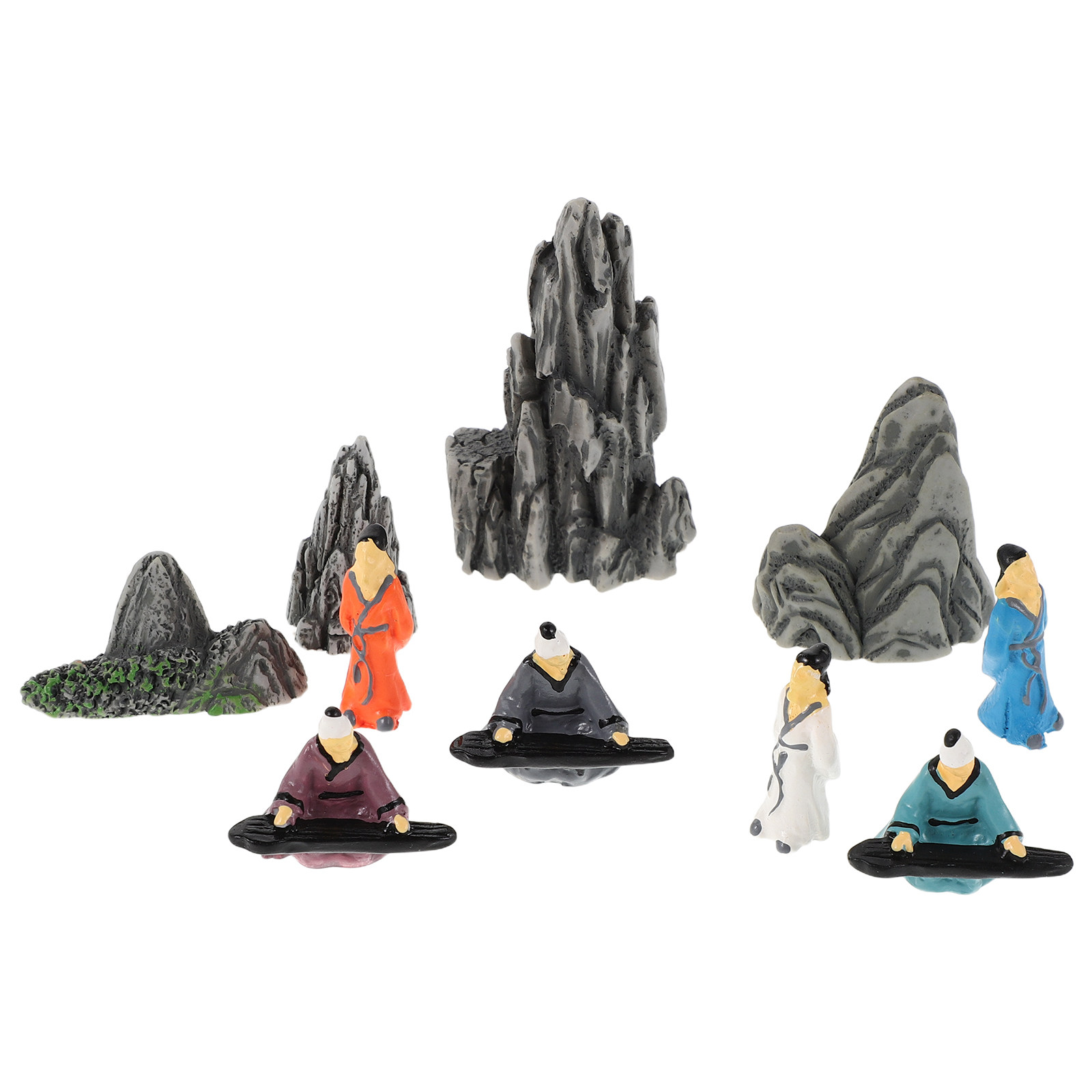 10Pcs Resin Miniature Chinese  - đánh giá và giá Bonsai Garden Landscape Design