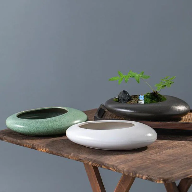 Coarse Pottery Bonsai Vase Gre - đánh giá và giá Bonsai Garden Art