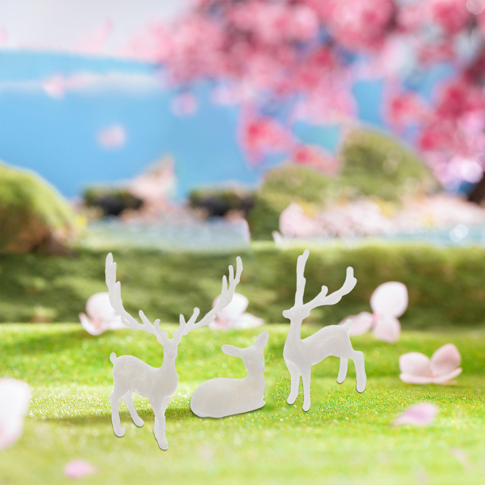 3Pcs Lifelike Resin Elk Statue - đánh giá và giá Bonsai Garden Landscape Design