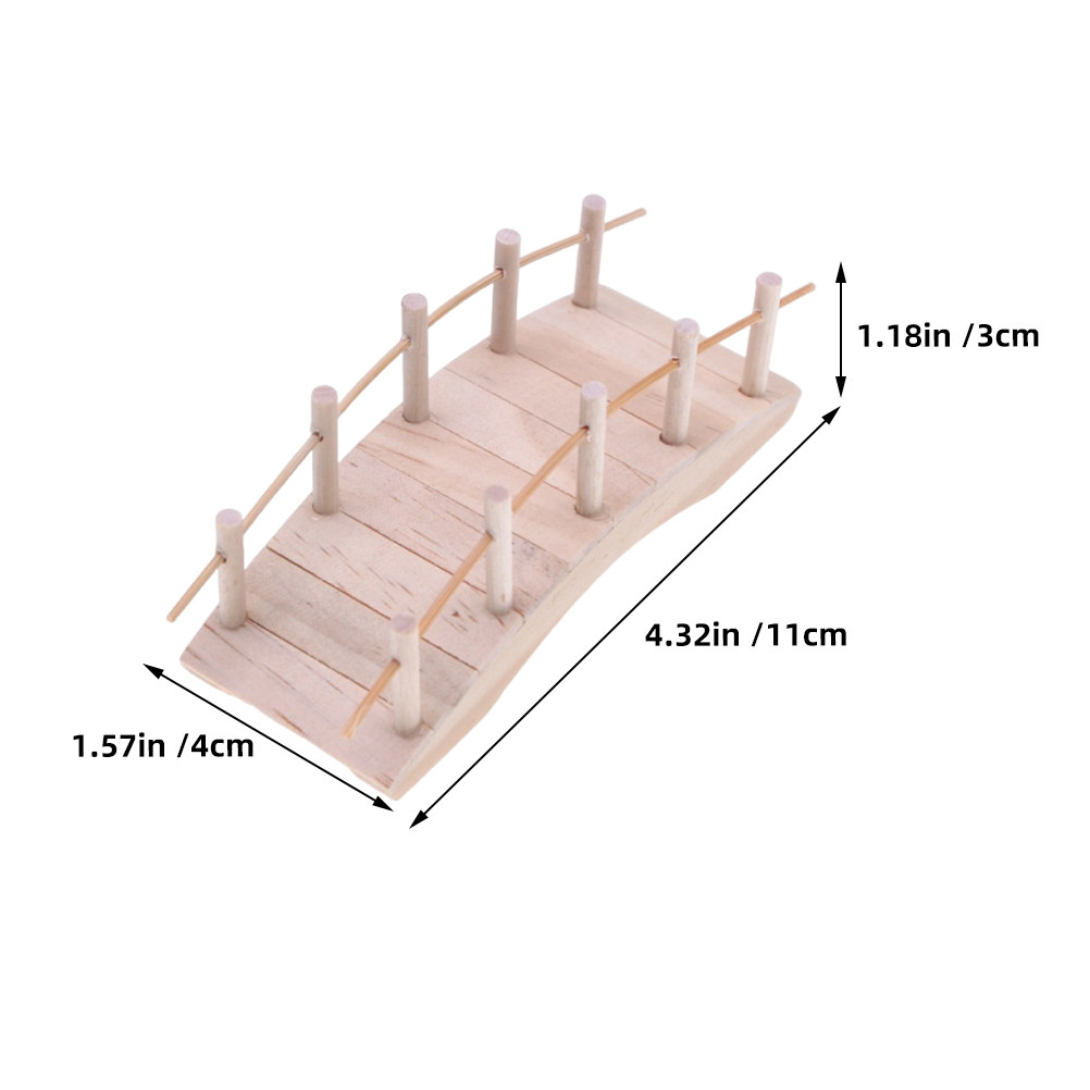 2Pcs Mini Wooden Arch Bridge V - đánh giá và giá Bonsai Garden Landscape Design