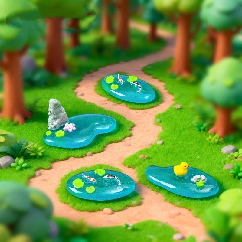 Mini Resin Pond Ornaments Koi  - đánh giá và giá Bonsai Garden With Koi Pond